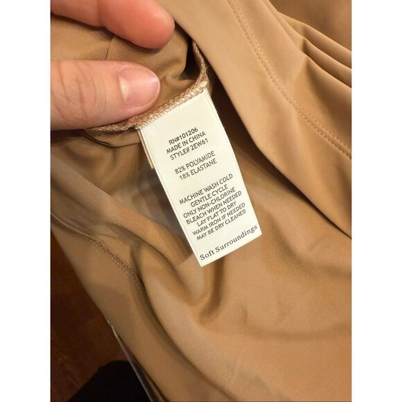 Soft Surroundings Latte Fitted Stretch Shapewear Tank Top Medium - Picture 4 of 5